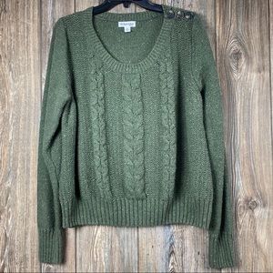 St Johns Bay Scoop Neck Cable Knit Sweater